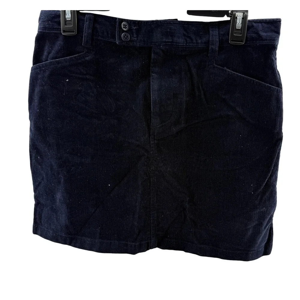 Ralph Lauren Sport Navy Blue Corduroy Mini Skirt Polo Chino‎ Womens 6 NEW 31x16